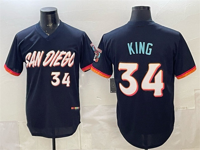 San Diego Padres #34 Michael King Obsidian CONTON 2026 City Connect Stadium Stitched Jersey