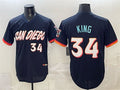San Diego Padres #34 Michael King Obsidian CONTON 2026 City Connect Stadium Stitched Jersey