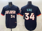 San Diego Padres #34 Michael King Obsidian CONTON 2026 City Connect Stadium Stitched Jersey
