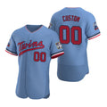 Custom Minnesota Twins Light Blue CONTON Stitched Flex Base Jersey