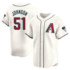 Arizona Diamondbacks #51 Randy Johnson Player Cream CONTON Limited Home Game Stitched Jerseys