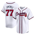Atlanta Braves #77 Joe Jimenez Player White CONTON Limited Home Game Stitched Jerseys