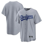 Los Angeles Dodgers Blank Player Gray CONTON Game Home Stitched Jerseys