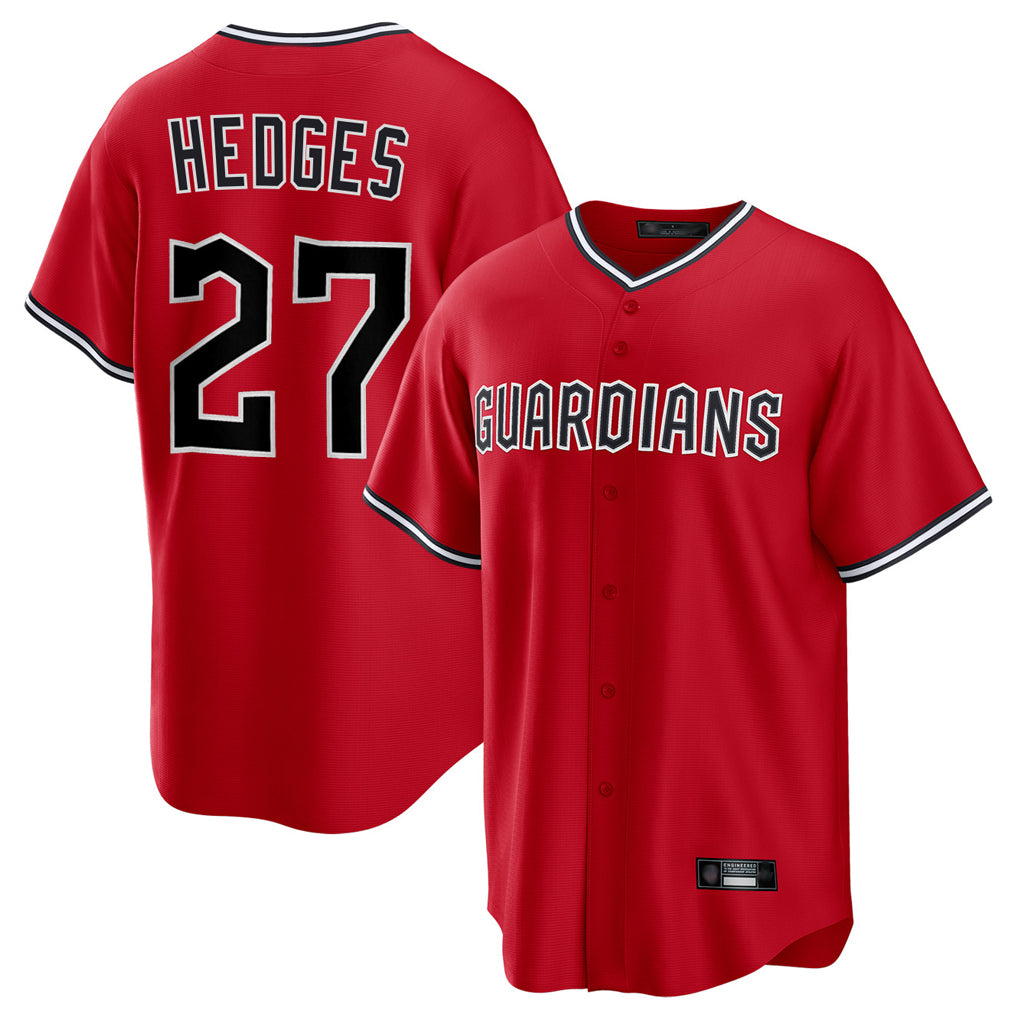 Cleveland Guardians #27 Austin Hedges Player Red CONTON Home Game Stitched Jerseys