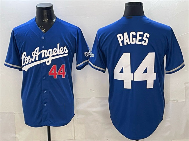 Los Angeles Dodgers #44 Andy Pages Royal CONTON Alternate Stadium Stitched Jersey