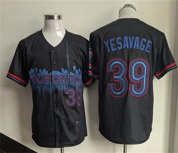 Toronto Blue Jays #39 Trey Yesavage Navy CONTON 2024 City Connect Limited Stitched Jersey
