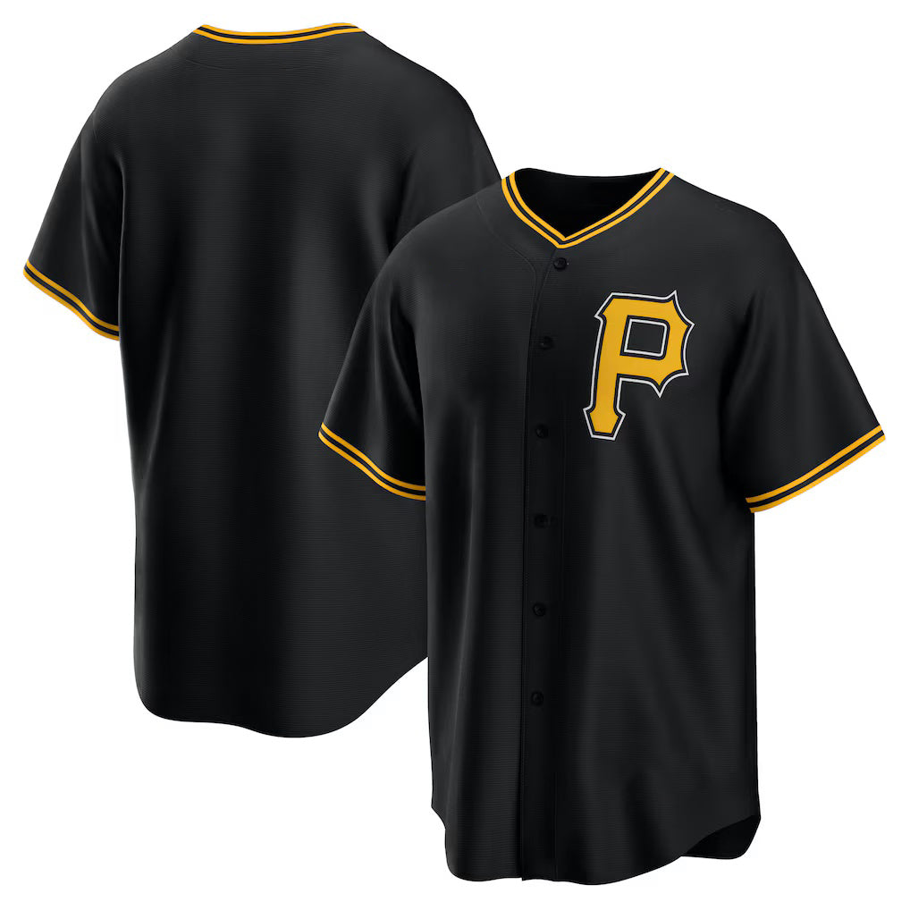 Pittsburgh Pirates Black CONTON Alternate Replica Team Jersey 2