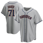 Houston Astros #71 Josh Hader Player Gray CONTON Home Game Stitched Jerseys