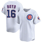 Chicago Cubs #16 Matthew Boyd White CONTON Home Limited Stitched Jersey