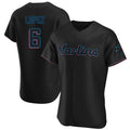 Miami Marlins #6 Otto Lopez Player Black CONTON Home Limited Elite Stitched Jerseys