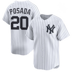 New York Yankees #20 Jorge Posada White CONTON Cool Base Stitched Jersey