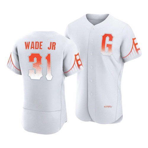 San Francisco Giants #31 LaMonte Wade Jr White CONTON 2021 City Connect Flex Base Jersey