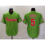 Philadelphia Phillies #5 Bryson Stott Green CONTON With Patch Stitched Cool Base Jersey