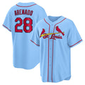 St. Louis Cardinals #28 Nolan Arenado Light Blue CONTON Alternate Official Replica Player Jersey