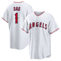 Los Angeles Angels #1 Dad White CONTON Home Replica Jersey