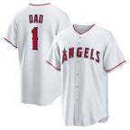 Los Angeles Angels #1 Dad White CONTON Home Replica Jersey