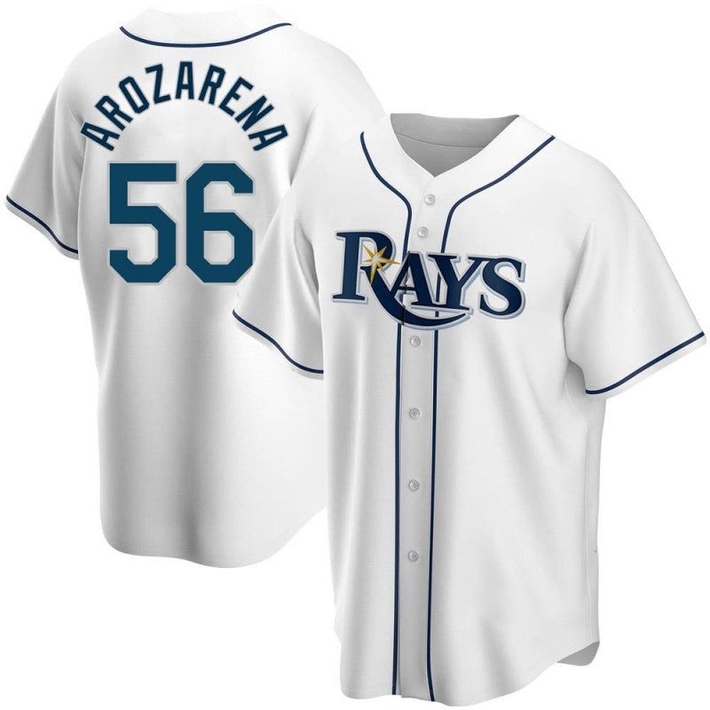 Tampa Bay Rays #56 Randy Arozarena Replica White CONTON Home Jersey