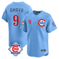 Chicago Cubs #9 Miguel Amaya Player Light Blue CONTON 150th Anniversary Limited Home Stitched Jerseys