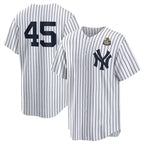 New York Yankees #45 Gerrit Cole White CONTON 2024 World Series Cool Base Stitched Jersey
