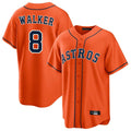 Houston Astros #8 Christian Walker Player Orange CONTON Home Game Stitched Jerseys