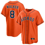 Houston Astros #8 Christian Walker Player Orange CONTON Home Game Stitched Jerseys