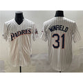 San Diego Padres #31 Dave Winfield White CONTON Throwback With Patch Cool Base Stitched Jersey