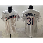 San Diego Padres #31 Dave Winfield White CONTON Throwback With Patch Cool Base Stitched Jersey