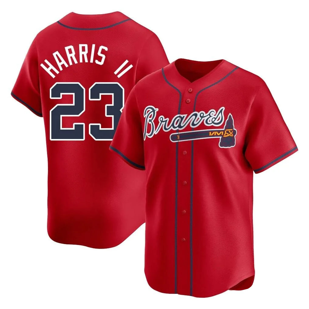 Atlanta Braves #23 Michael Harris II Player Red CONTON Limited Home Game Stitched Jerseys