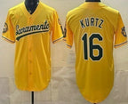 Oakland Athletics #16 Nick Kurtz Yellow CONTON Limited Jersey