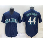 Seattle Mariners #44 Julio Rodriguez Navy Blue CONTON Stitched Cool Base Jersey