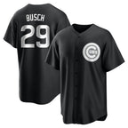 Chicago Cubs #29 Michael Busch Player Black CONTON Game Stitched Jerseys