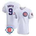 Chicago Cubs #9 Miguel Amaya Player White CONTON 150th Anniversary Limited Elite Home Game Stitched Jerseys