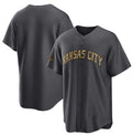 Kansas City Royals Blank Charcoal CONTON 2022 All-Star Cool Base Stitched Jersey
