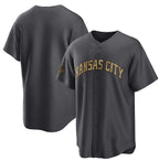 Kansas City Royals Blank Charcoal CONTON 2022 All-Star Cool Base Stitched Jersey