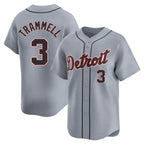 Detroit Tigers #3 Alan Trammell Player Gray CONTON Home Limited Stitched Jerseys