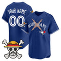 Custom Toronto Blue Jays x One Piece Royal CONTON Vapor Premier Limited Jersey - Stitched