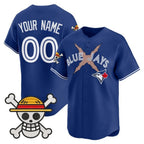 Custom Toronto Blue Jays x One Piece Royal CONTON Vapor Premier Limited Jersey - Stitched