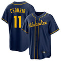 Milwaukee Brewers #11 Jackson Chourio Player Navy CONTON Home Game Stitched Jerseys