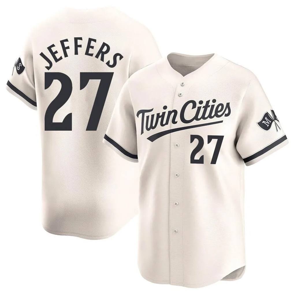 Minnesota Twins #27 Ryan Jeffers Player Cream CONTONHome Limited Stitched Jerseys