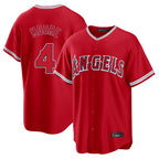 Los Angeles Angels #4 Christian Moore Player Red CONTON Home Game Stitched Jerseys