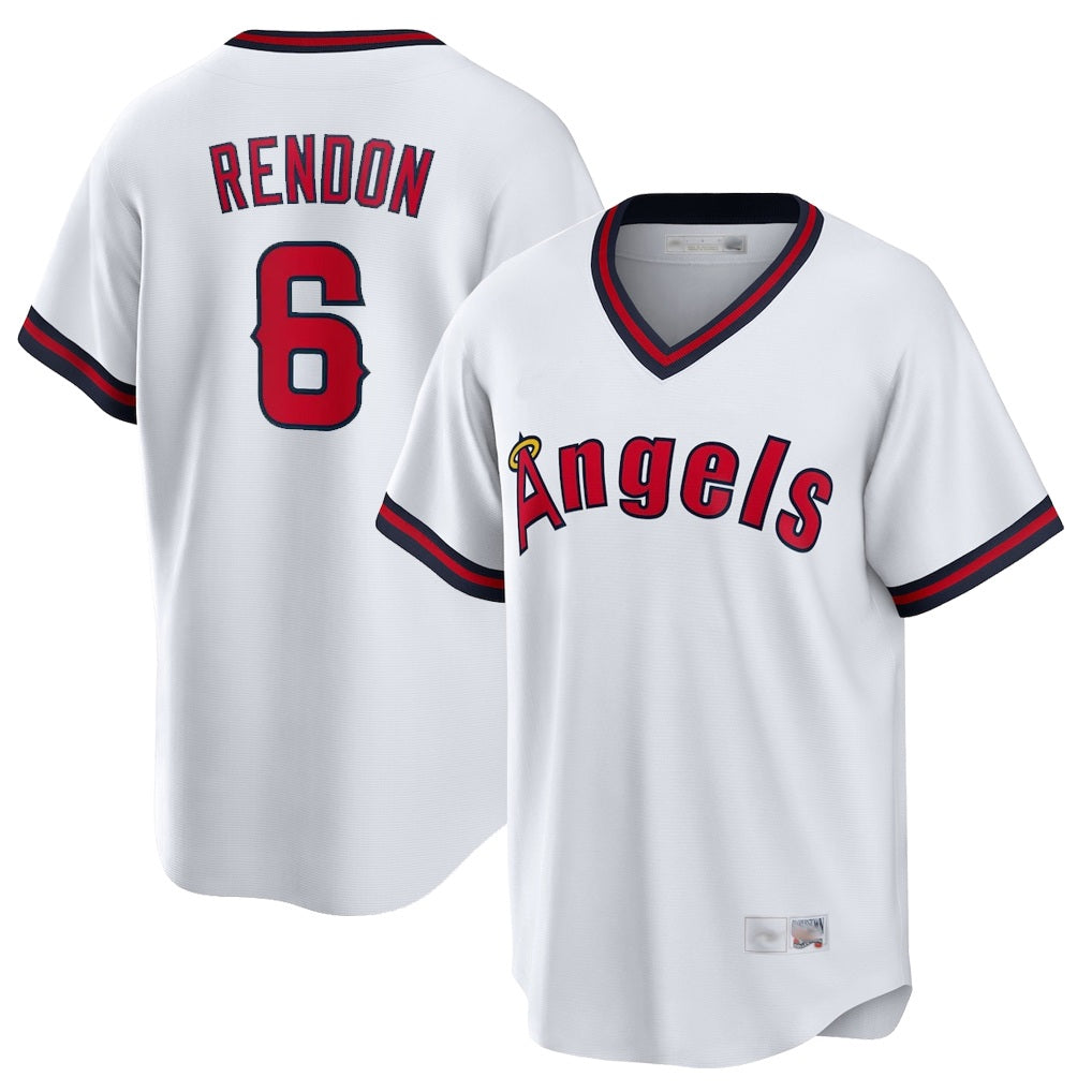 Los Angeles Angels #6 Anthony Rendon Player White CONTON T-shirt Home Game Stitched Jerseys