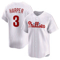 Philadelphia Phillies #3 Bryce Harper White CONTON Home Limited Player Jersey