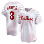 Philadelphia Phillies #3 Bryce Harper White CONTON Home Limited Player Jersey