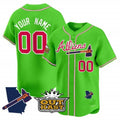 Custom Atlanta Braves Atliens Vapor Premier Limited Jersey V2 ¨C Green CONTON