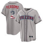 Arizona Diamondbacks #2 Geraldo Perdomo Player Gray CONTON USA 250 Fourth of July Home Game Stitched Jerseys