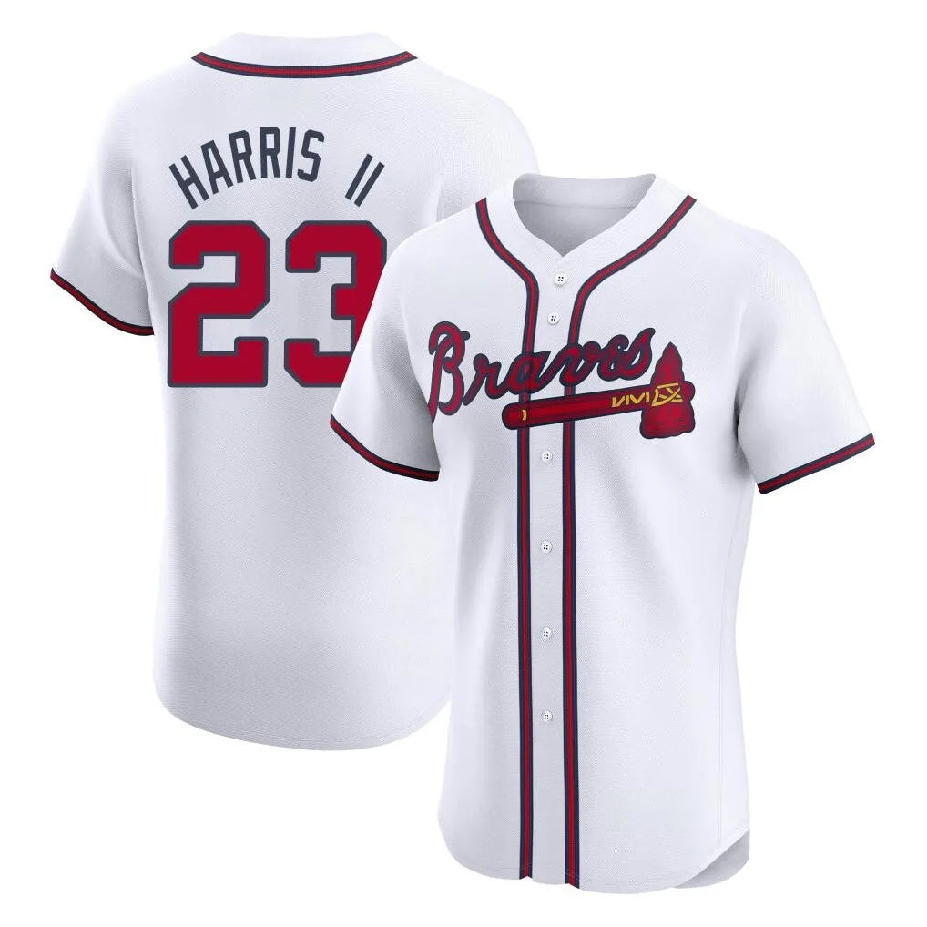 Atlanta Braves #23 Michael Harris II Player White CONTON Limited Elite Home Game Stitched Jerseys