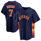 Houston Astros #7 Craig Biggio Player Navy CONTON Home Game Stitched Jerseys