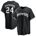 Milwaukee Brewers #24 William Contreras Player Black CONTON Game Home Stitched Jerseys