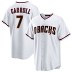 Arizona Diamondbacks #7 Corbin Carroll White CONTON Cool Base Stitched Jersey 2