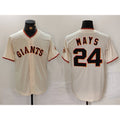 San Francisco Giants #24 Willie Mays Cream CONTON 2024 Home Limited Stitched Jersey
